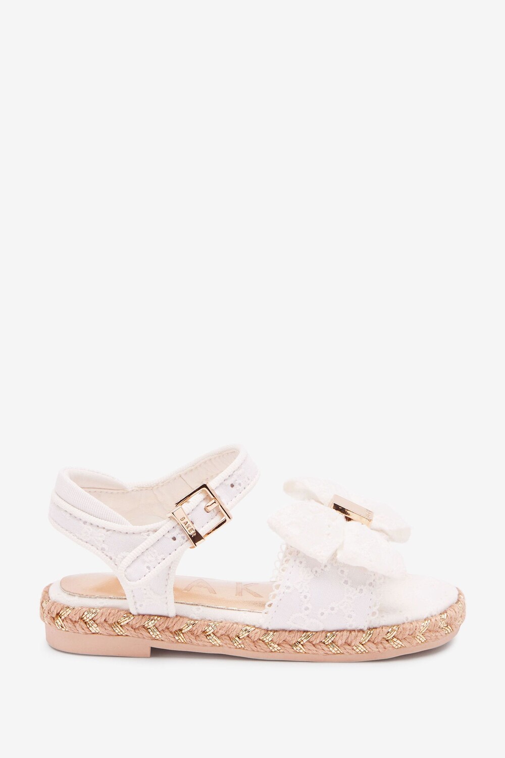 

Белые босоножки с английской вышивкой Baker by Ted Baker, белый