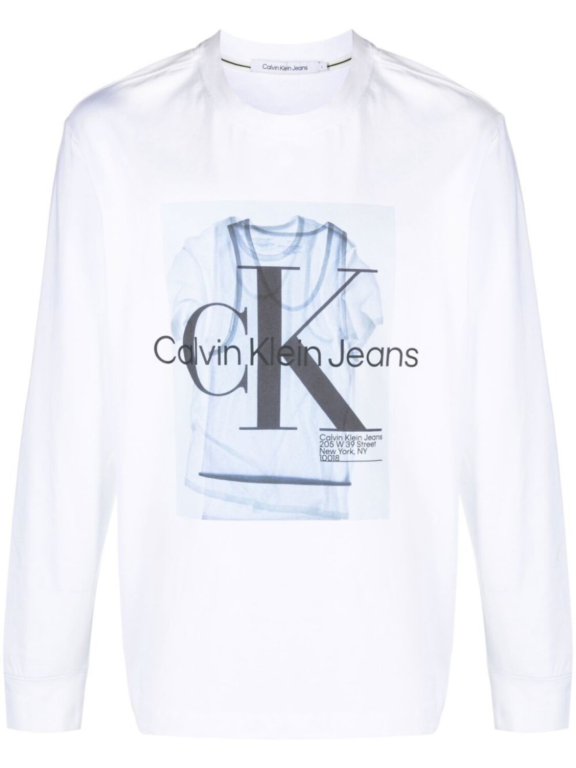 

Calvin Klein Jeans топ с длинными рукавами и логотипом, белый