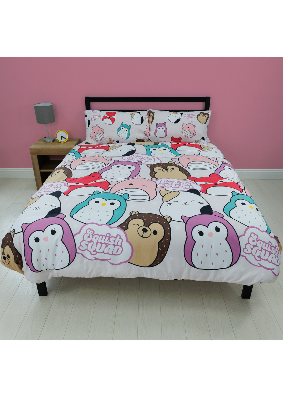 Яркое одеяло Squishmallows комплект постельного белья с одеялом cat opera 90 x 190 см розовый