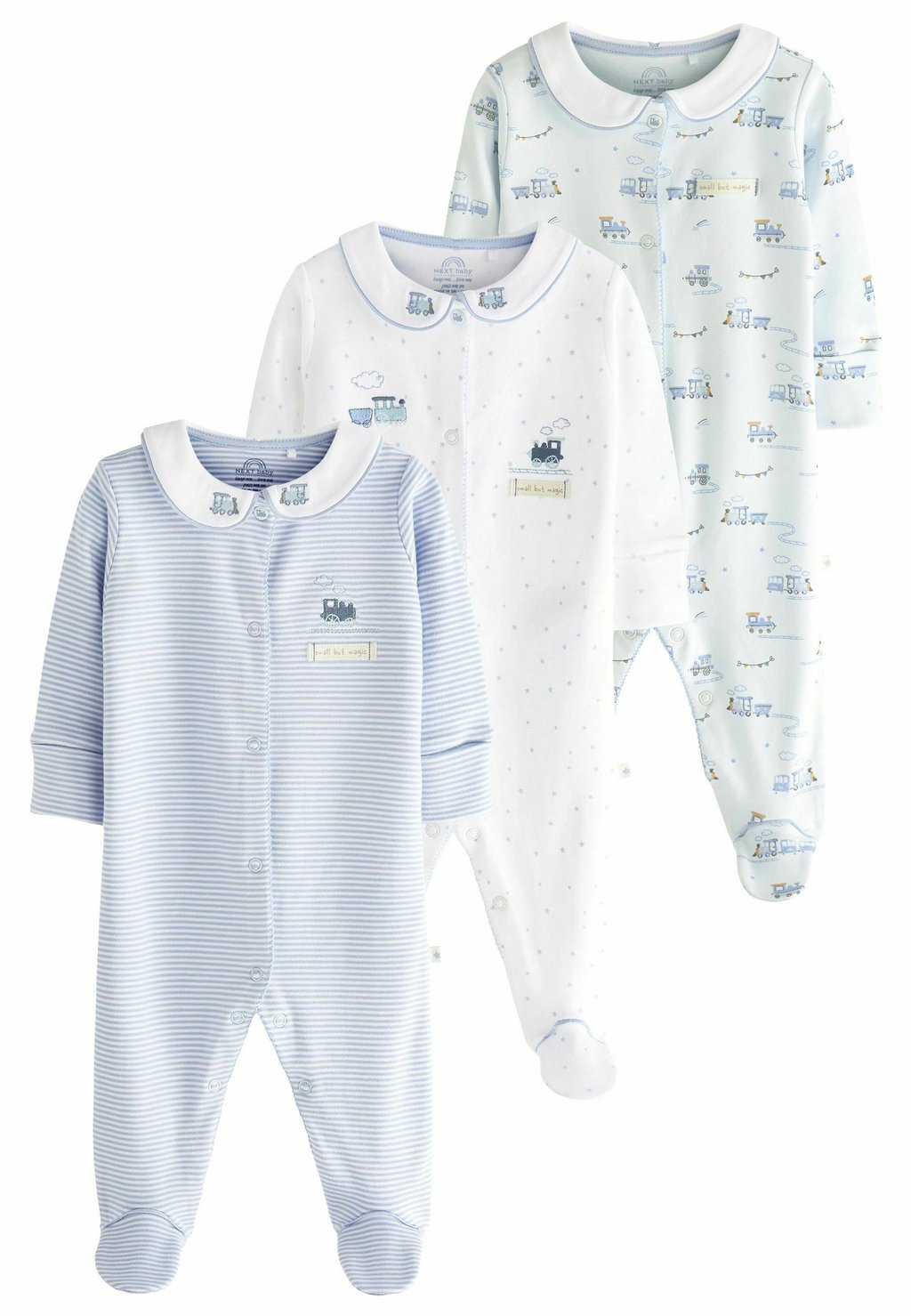 цена Пижамы BABY SLEEPSUITS 3 PACK Next, цвет white