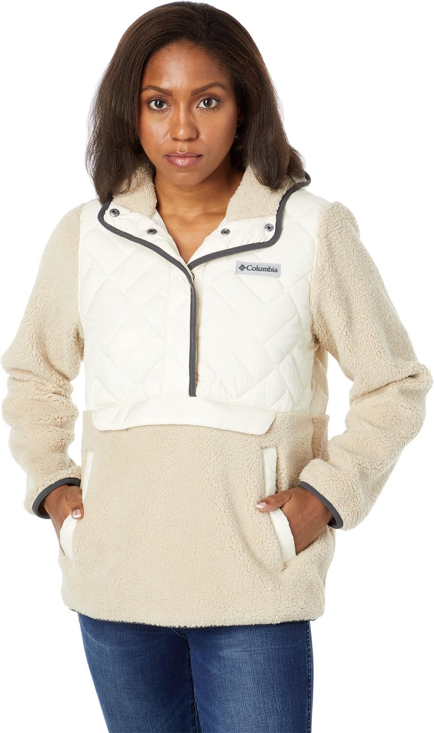 

Куртка Sweet View Fleece Hooded Pullover Columbia, цвет Chalk/Ancient Fossil