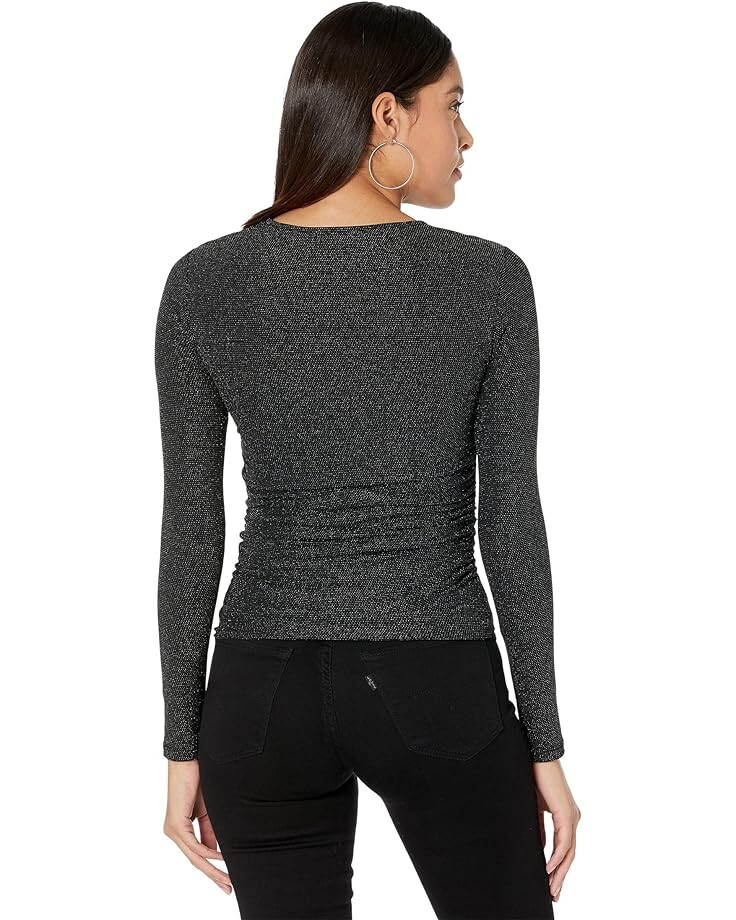 

Топ AllSaints Caelum Metallic Long Sleeve Top, цвет Gunmetal