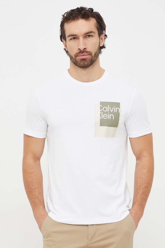 

Хлопковая футболка Calvin Klein, белый
