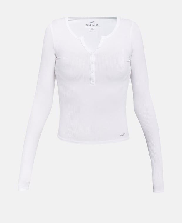 

Топ с длинными рукавами Hollister, белый