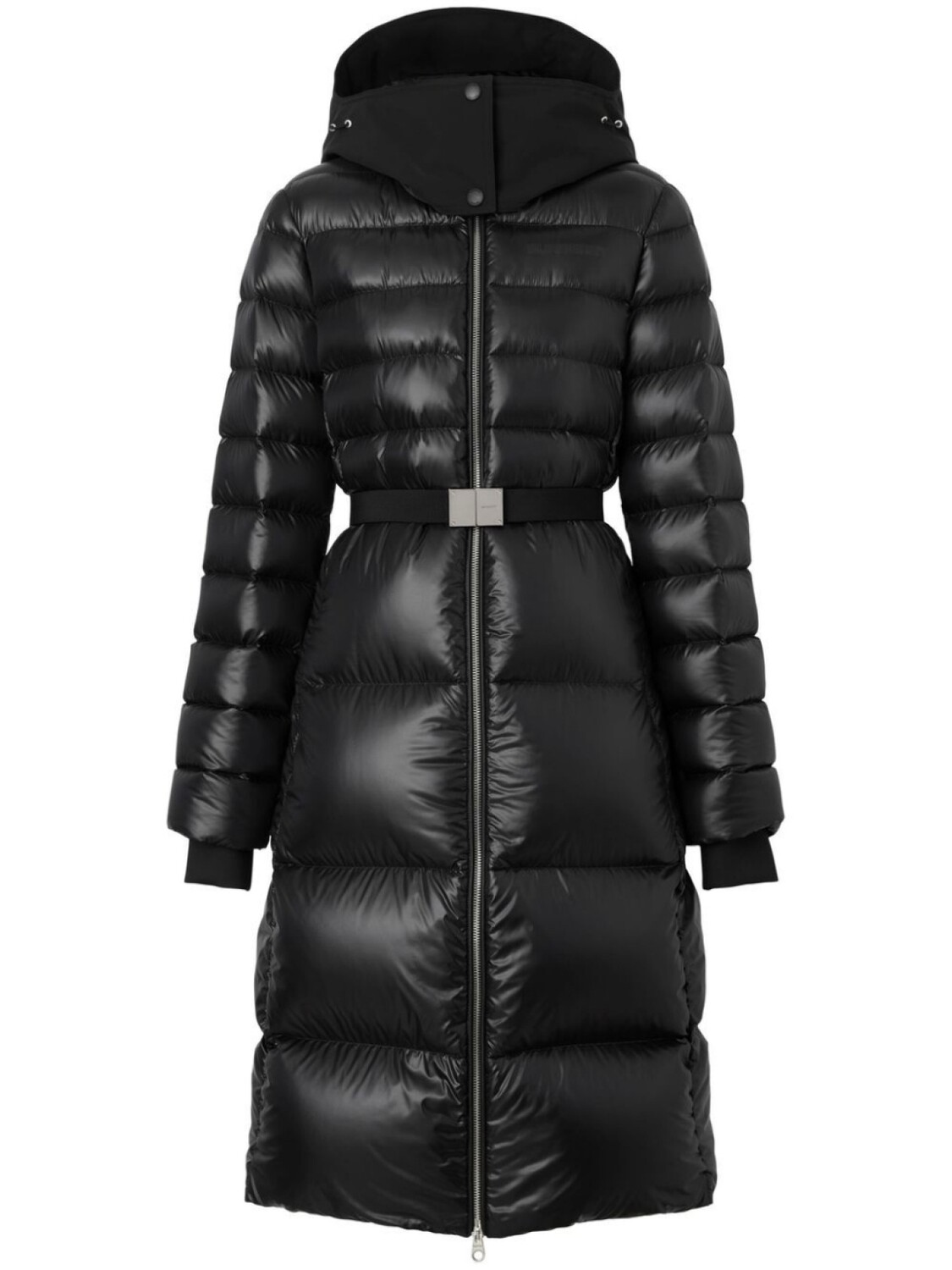 

Burberry пуховик с контрастным капюшоном, черный