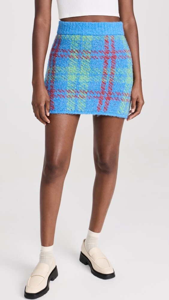 

Юбка KITRI Susan Blue Check Boucle Knit Mini, синий
