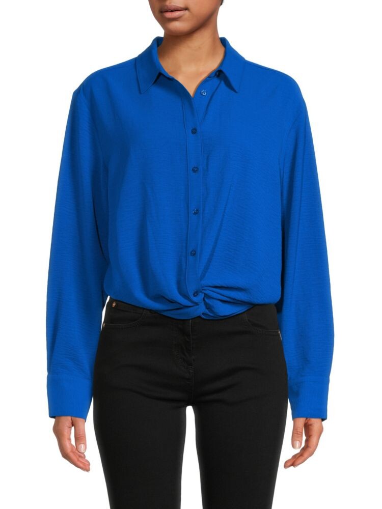 

Рубашка на пуговицах с закручивающимся краем Calvin Klein, цвет Harbor Blue
