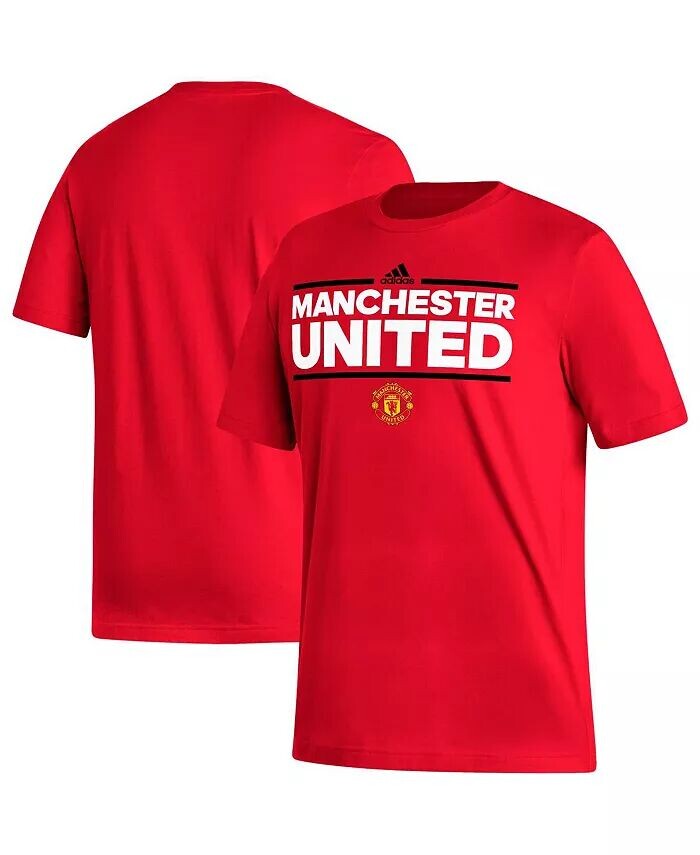 

Мужская красная футболка Manchester United Dassler Adidas, красный