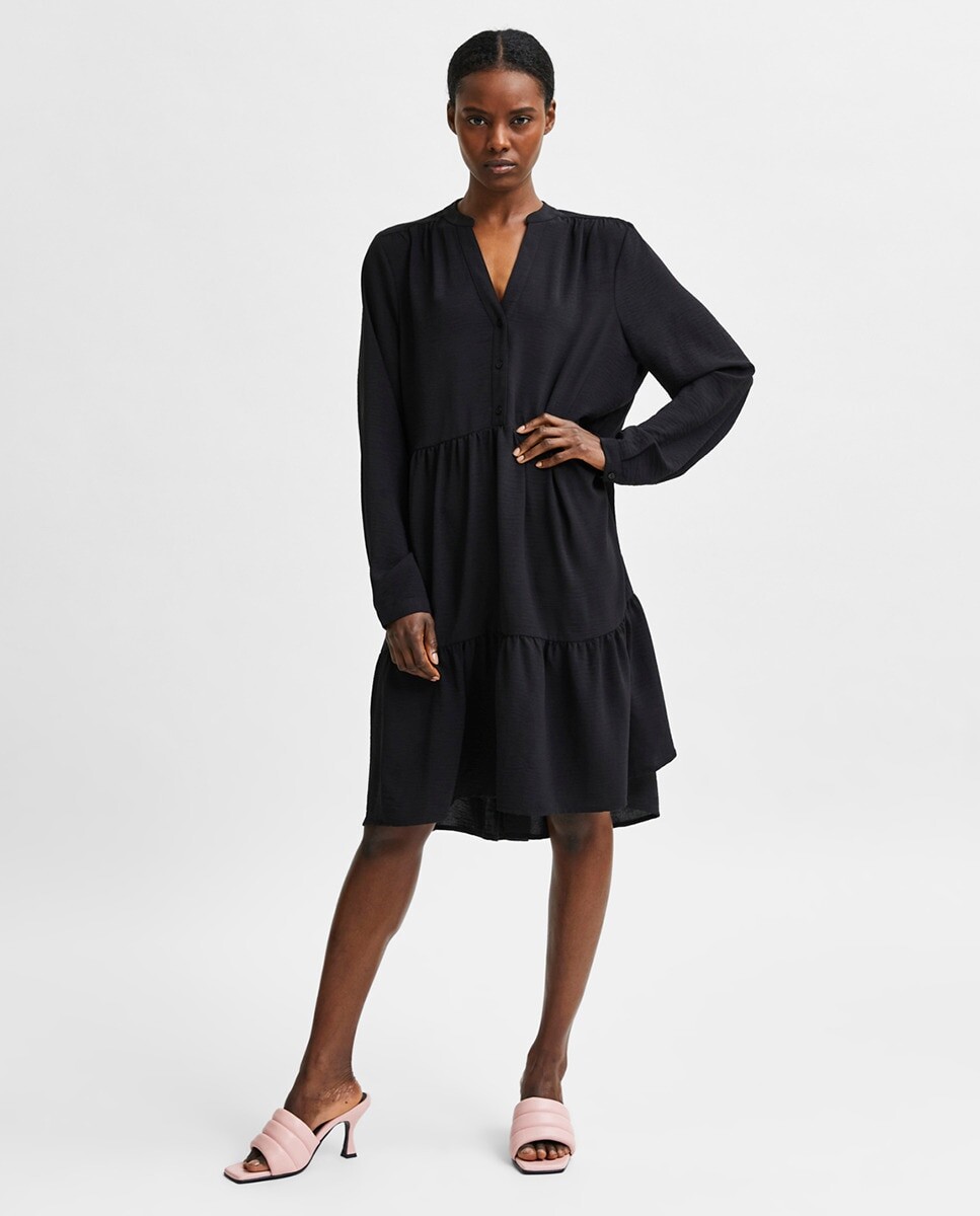 

Короткое платье с бантом Selected Femme, черный