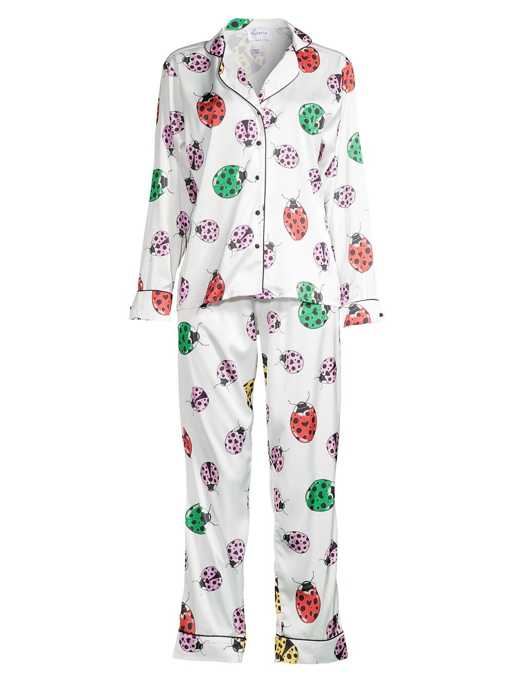 

Сатиновый пижамный комплект с принтом Rita Ladybug Averie Sleep