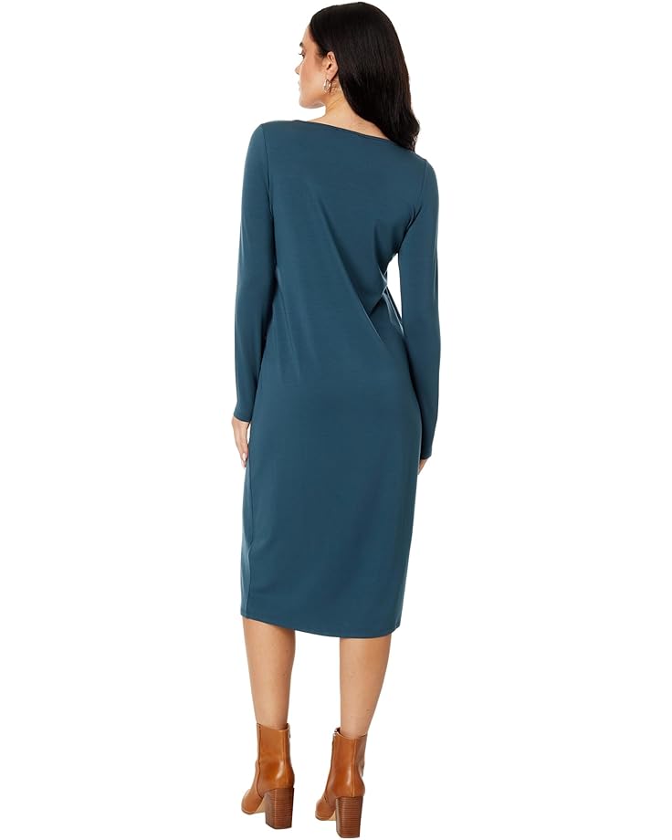 Платье Eileen Fisher Petite Jewel Neck Slim Full Length Dress, цвет Alpine