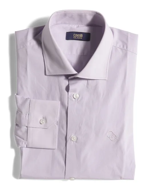 

Дизайнерская классическая рубашка комфортного кроя Cavalli Class, цвет Lilac