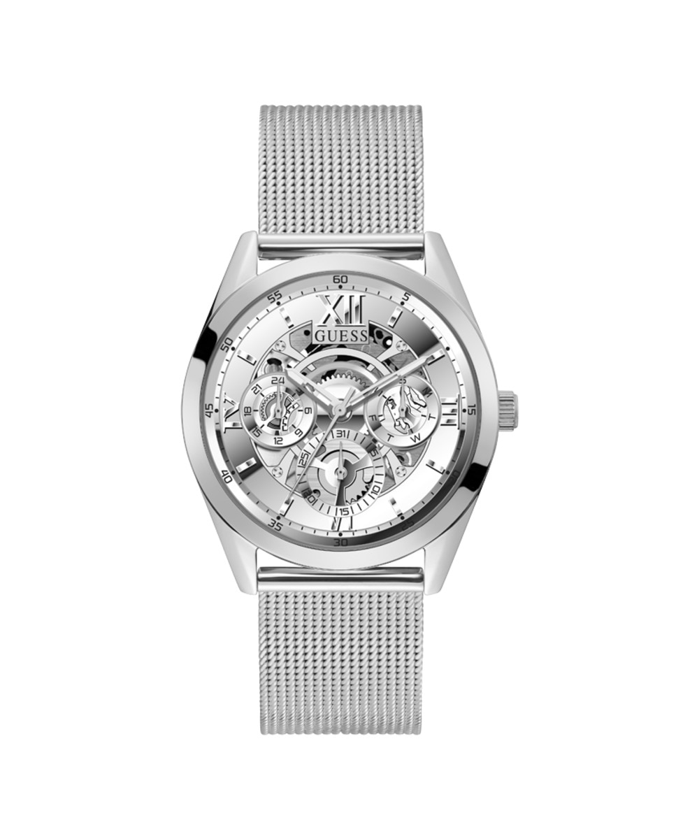 Мужские часы Tailor GW0368G1 со стальным и серебряным ремешком Guess, серебро