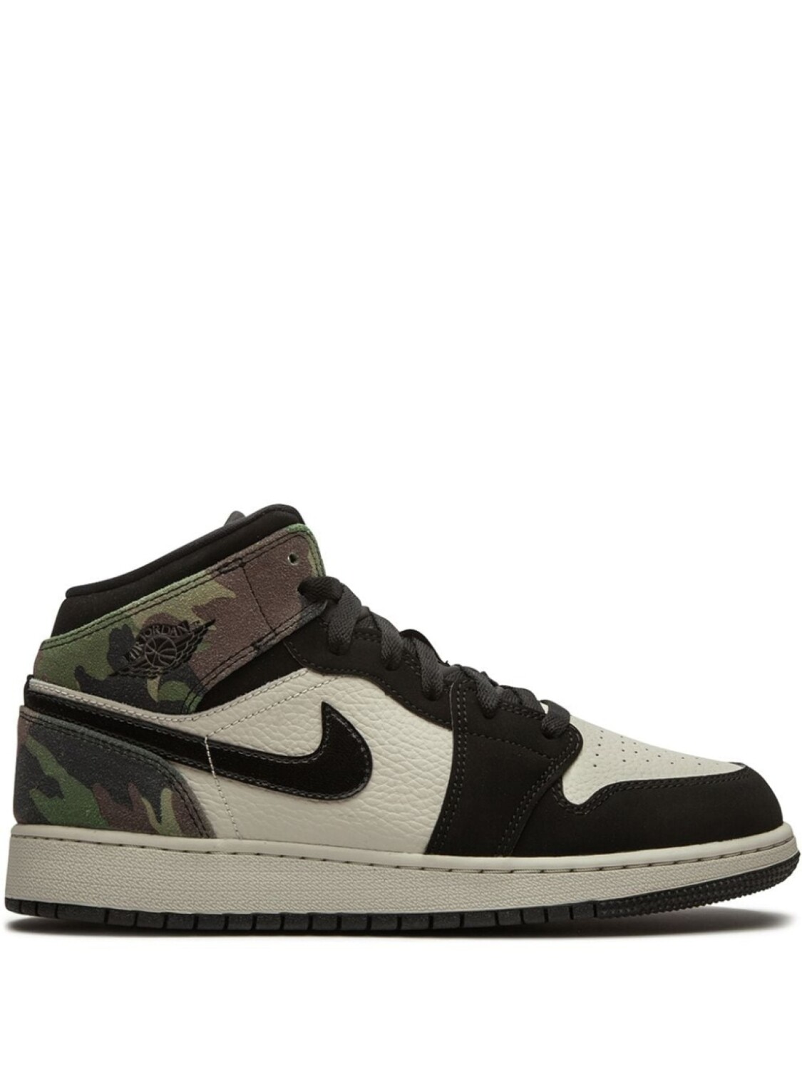 

Кроссовки Air Jordan 1 Mid Jordan Kids, черный