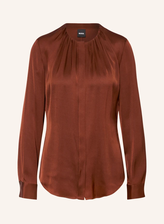 Шелковая блузка-рубашка banorah Boss, коричневый