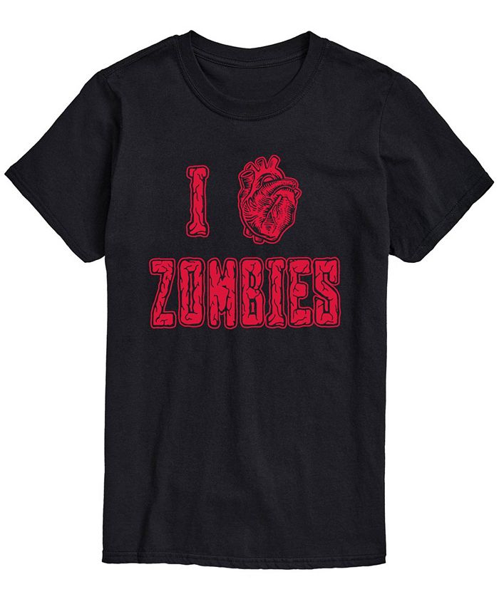 Мужская футболка классического кроя I Love Zombies AIRWAVES, черный gift t shirt i love zombies i love zombies men s fashion t shirt
