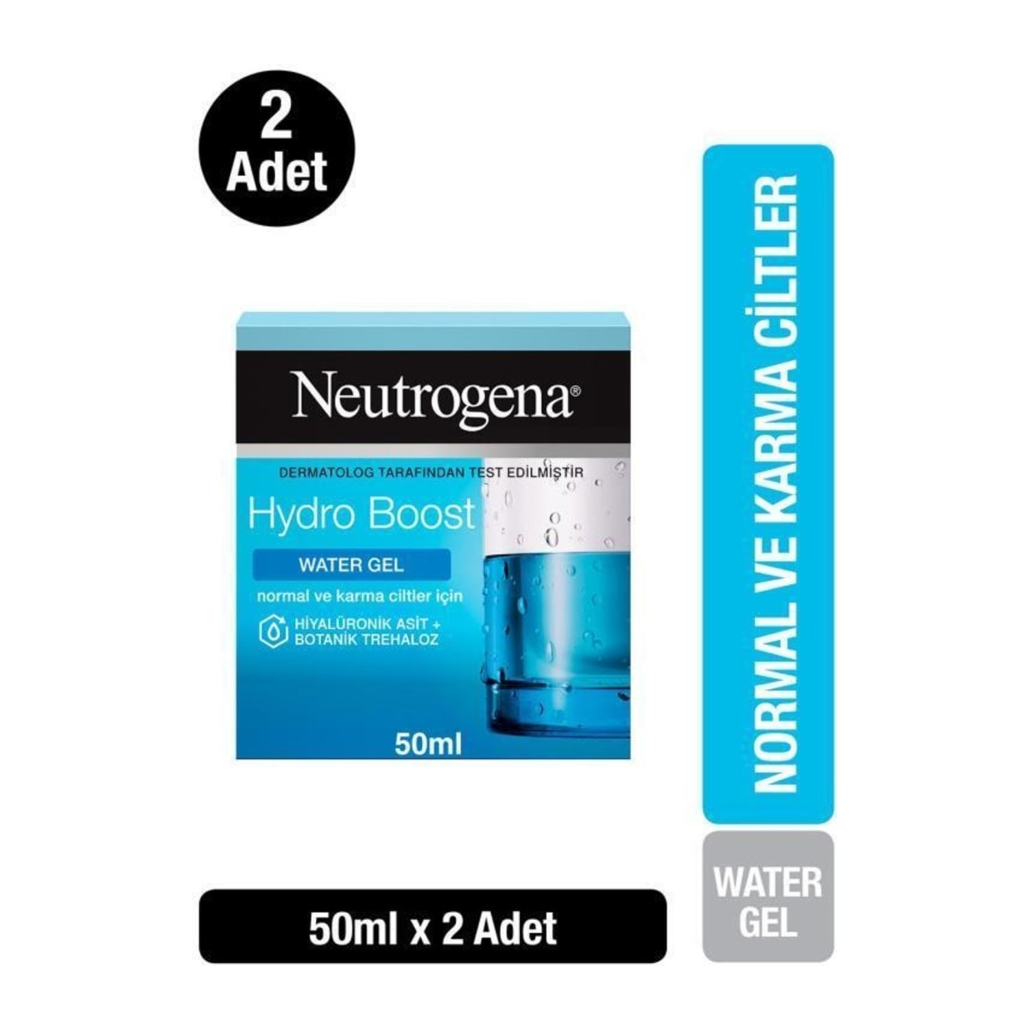 Крем увлажняющий Neutrogena Hydro Boost Water Gel для нормальной кожи, 2 упаковки по 50 мл neutrogena hydro boost увлажняющий консилер светлый 20 3 4 г 0 12 унции