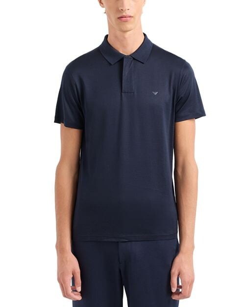 

Рубашка поло стандартного кроя Emporio Armani, цвет Blue