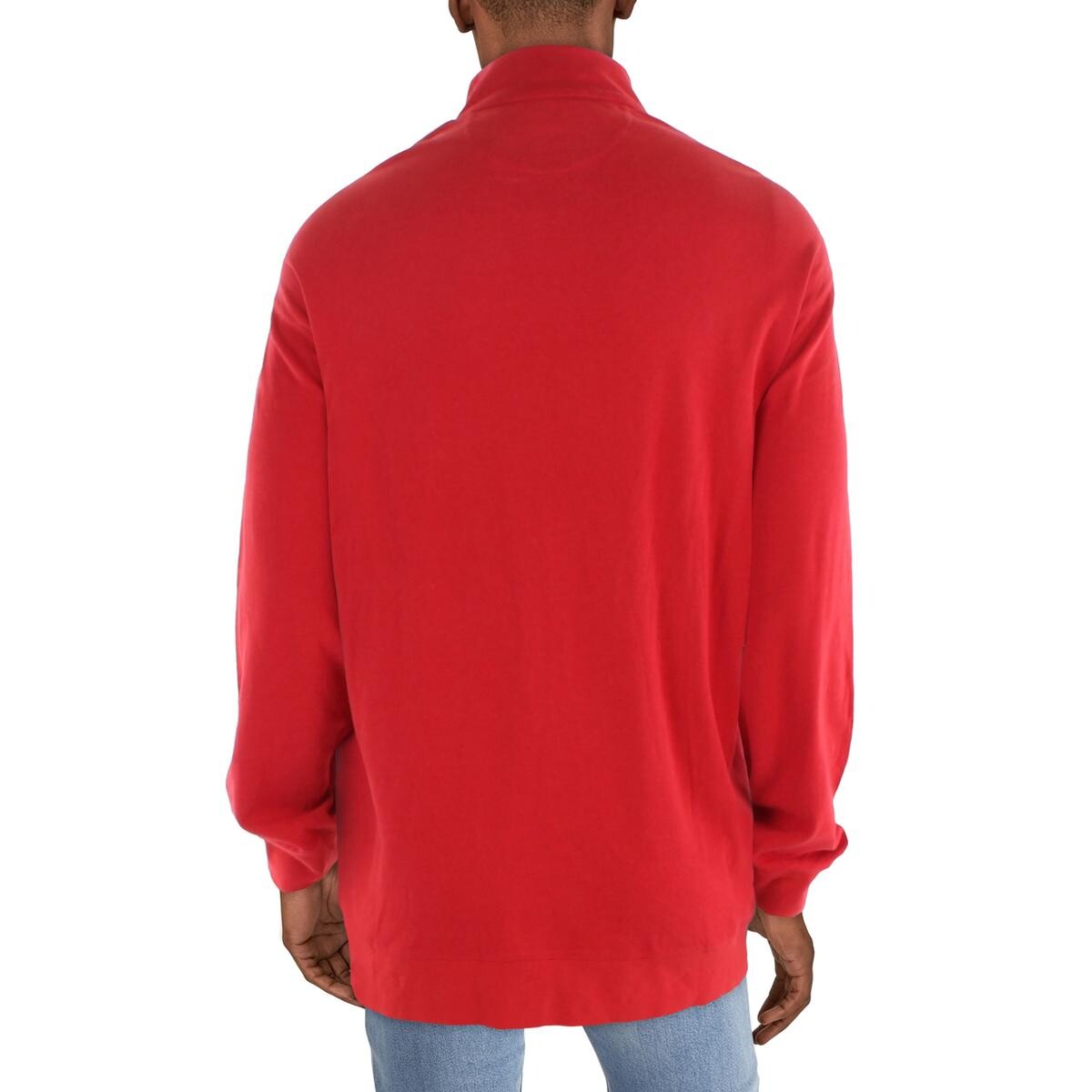 

Мужской пуловер на молнии 1/4 Big & Tall Polo Ralph Lauren, красный