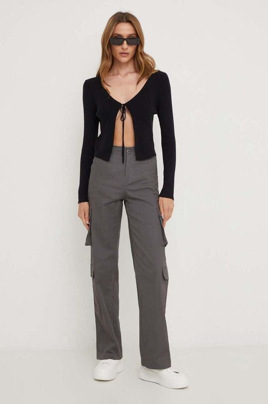 

Хлопковые брюки Answear Lab, серый