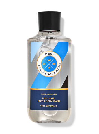 

Средство для мытья волос, лица и тела 3-в-1 Hero, 10 fl oz / 295 mL, Bath and Body Works