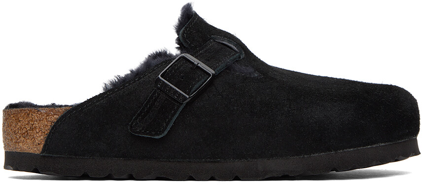 

Черные бостонские лоферы из овчины Birkenstock стандартного размера