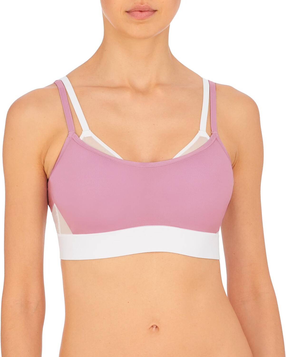 

Спортивный бюстгальтер на косточках Gravity Contour Natori, цвет Freesia/Bright White