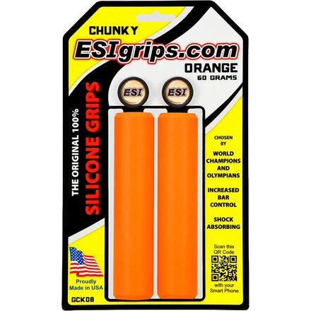 Толстая ручка для горного велосипеда ESI Grips, оранжевый bolany bicycle grip cover aluminum alloy ring sponge shock absorbing bike grip for mountain bike scooter