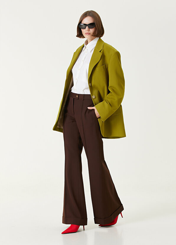 

Коричневые широкие брюки Acne Studios, Коричневый