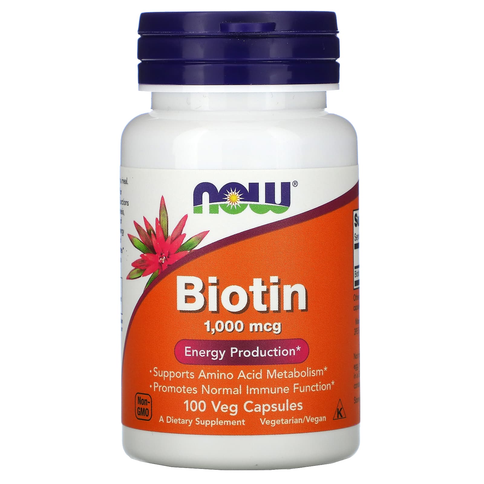 Now Foods Биотин 1000 мкг. 100 капсул биотин 1000 мкг 100 растительных капсул