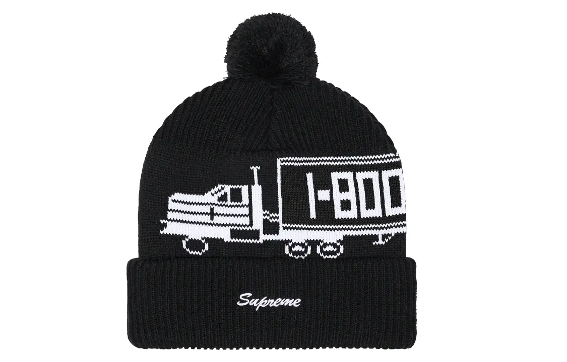

Шапка Supreme 18-Wheeler, черный / белый