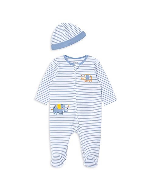 Хлопковая футболка со слоном в полоску для мальчиков и amp; Комплект шапок - детский Little Me, цвет Blue кольцо aqua blue little beats 1 шт