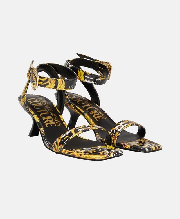 

Сандалии с ремешком на щиколотке Versace Jeans Couture, черный
