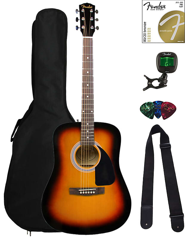 

Акустическая гитара Fender FA-115 Dreadnought Acoustic Guitar - Sunburst w/ Gig Bag