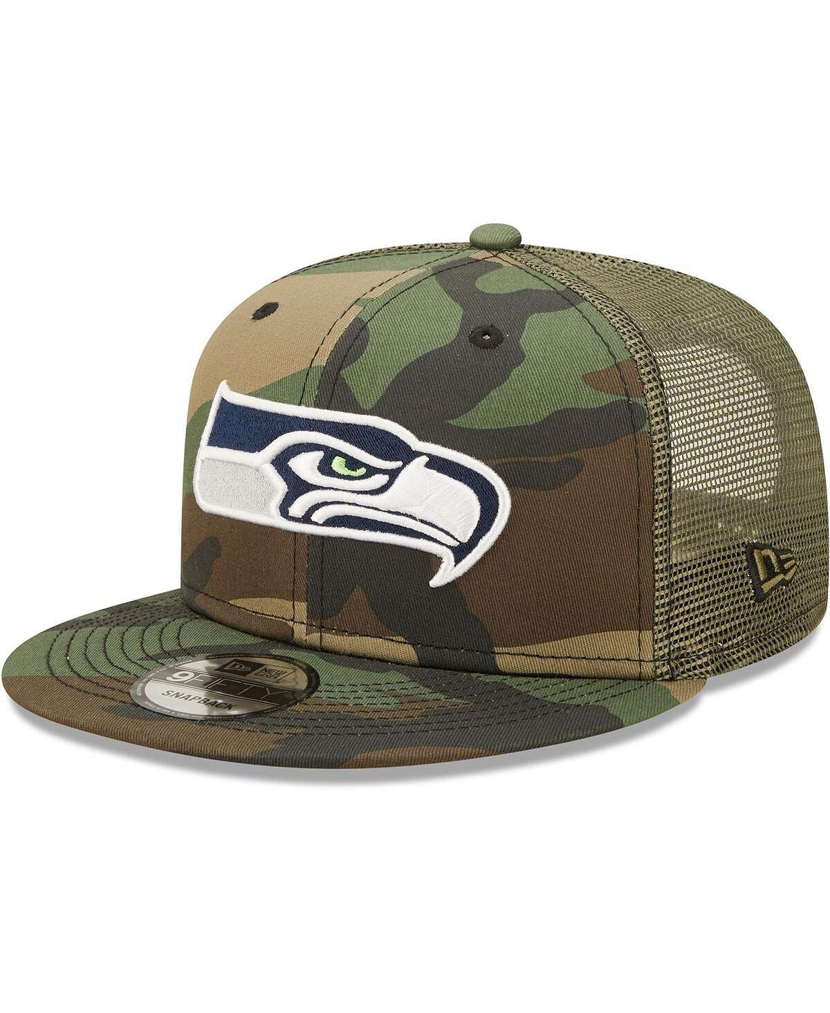 

Мужская кепка Snapback Seattle Seahawks Trucker 9FIFTY оливкового цвета с камуфляжным принтом New Era