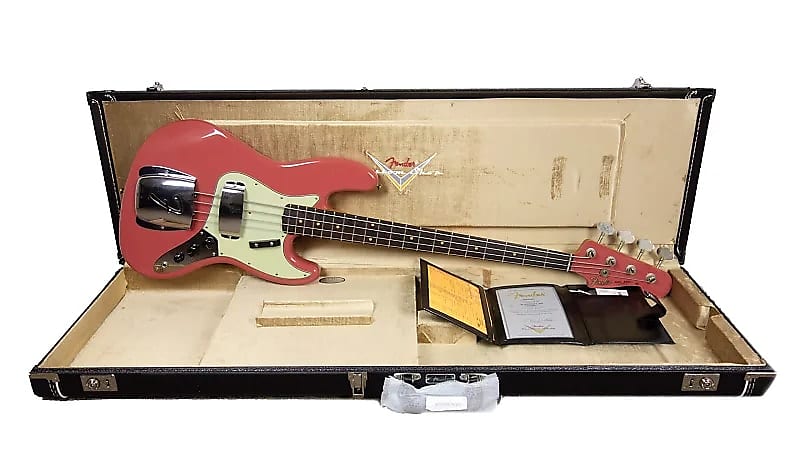 

Басс гитара Fender Custom Shop Limited Edition 63 JAZZ BASS JourneyMan - Aged Fiesta Red - 9.25 pounds - CZ573957