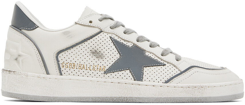 

Бело-серебряные кроссовки Ball Star Golden Goose
