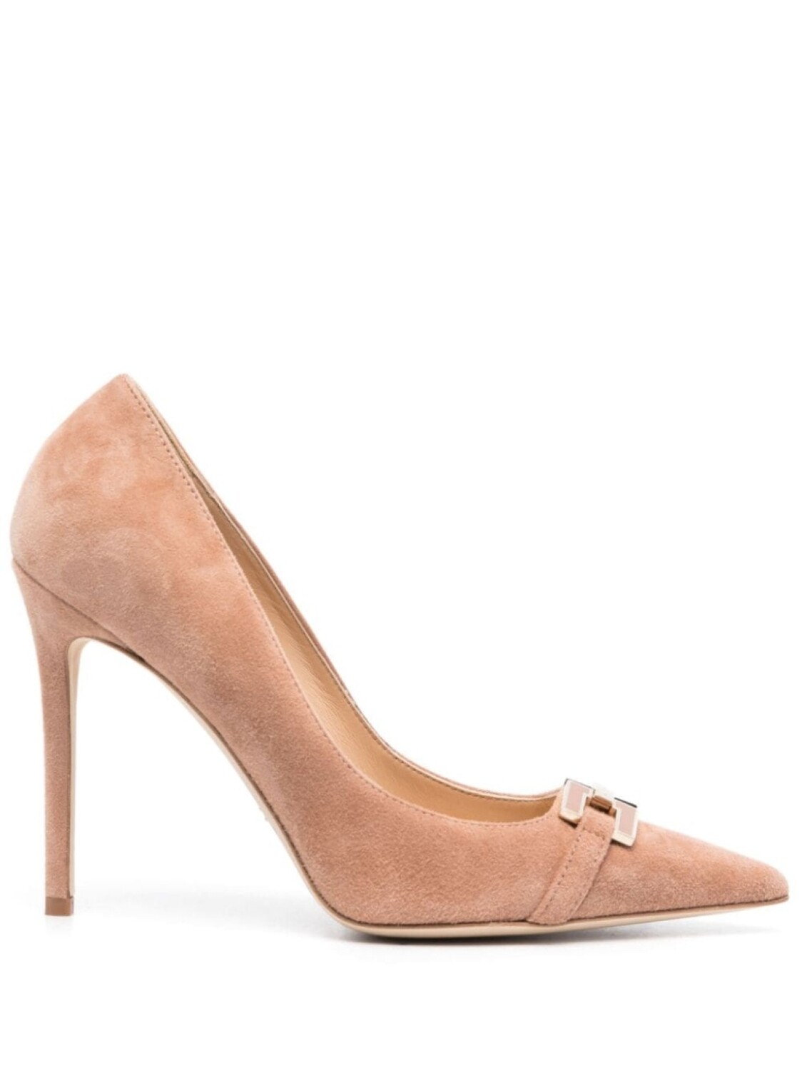 

Elisabetta Franchi туфли-лодочки с металлическим логотипом, нейтральный цвет