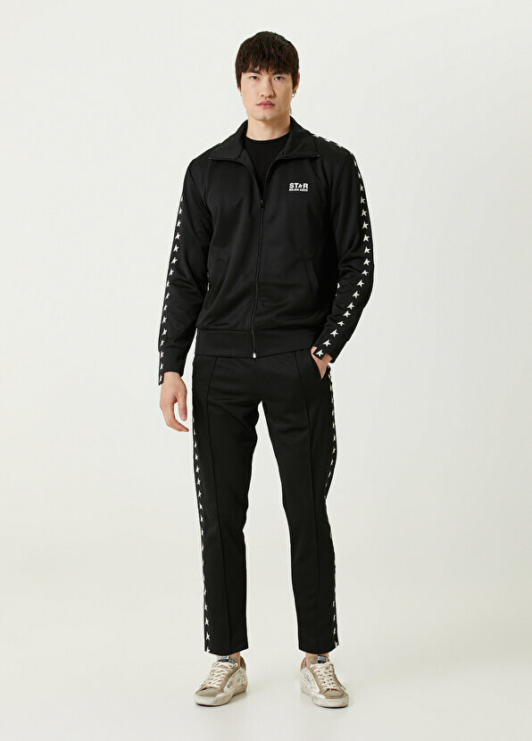 

Спортивные штаны с черными полосками и звездами Golden Goose, Черный