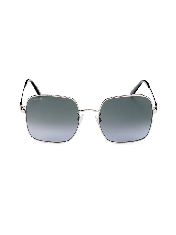 

Квадратные солнцезащитные очки 57MM Bally, цвет Gunmetal