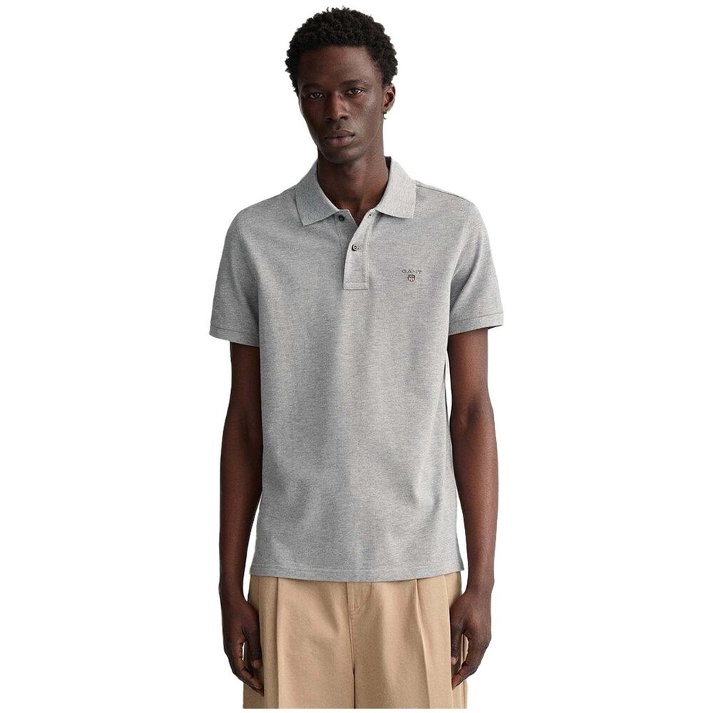 

Поло с коротким рукавом Gant Original, серый
