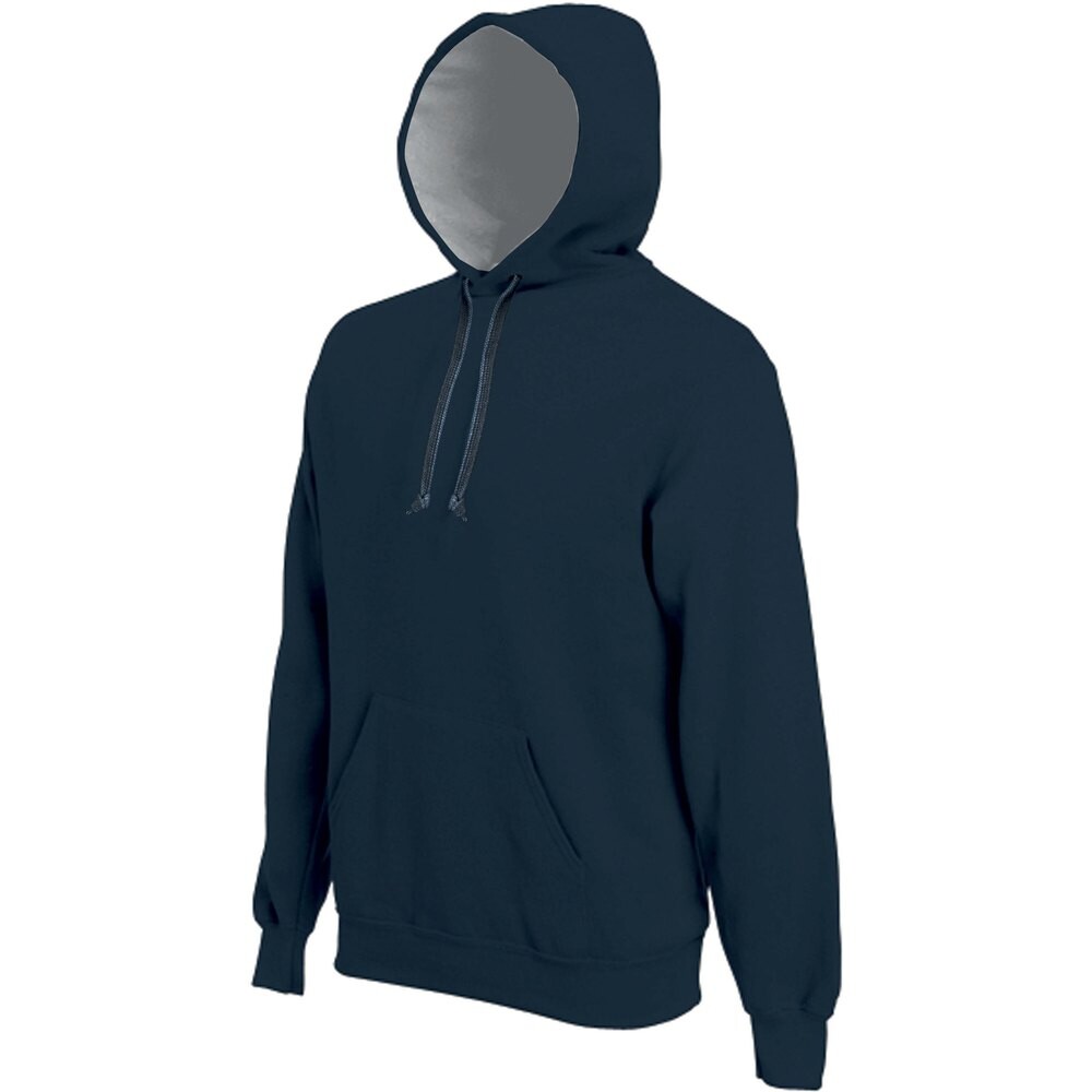 

Толстовка Kariban Hooded Bande Contrasté, серый