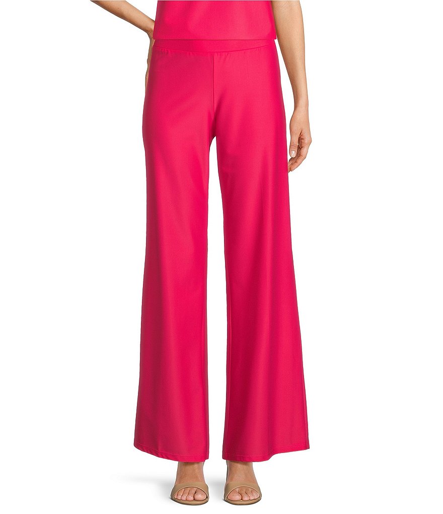 цена Jude Connally Trixie Jude Тканевые вязаные однотонные широкие брюки без застежек, розовый