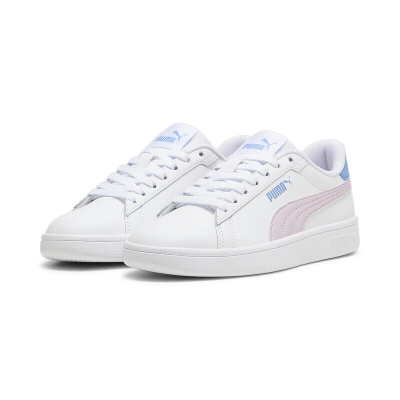 

Кожаные детские кроссовки Smash 3.0 PUMA White Grape Mist Blue Skies Purple, цвет purpura