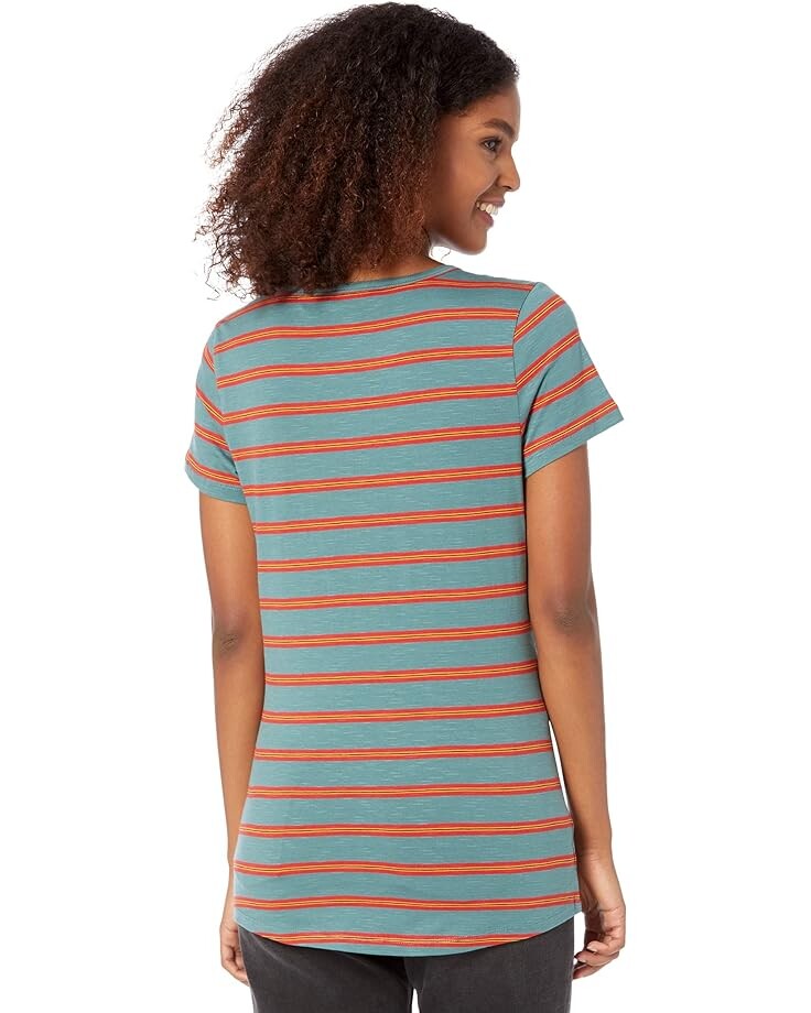 

Футболка Toad&Co Marley II Short Sleeve Tee, цвет Silver Pine 90's Stripe