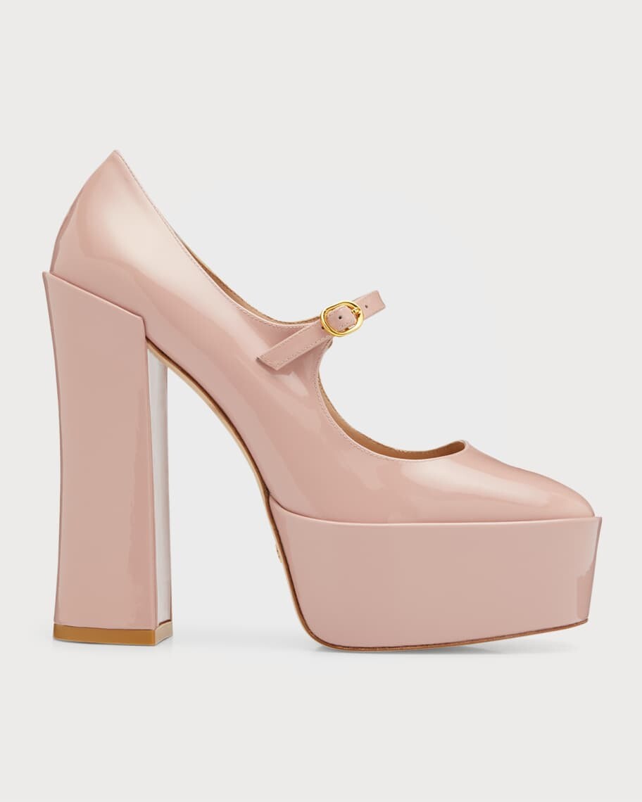

Патентованные туфли-лодочки Skyhigh Mary Jane на платформе Stuart Weitzman