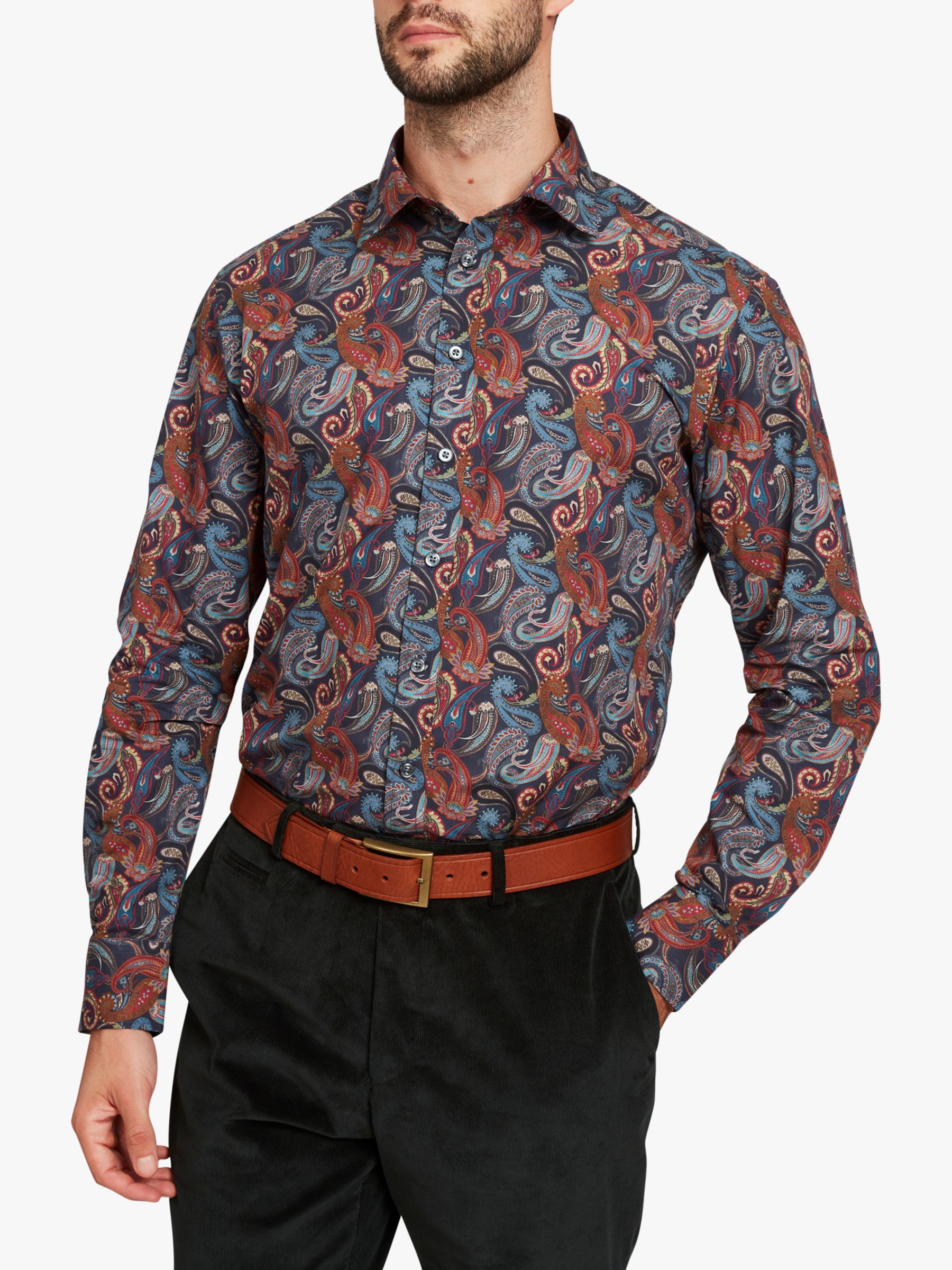 Ночная рубашка Simon Carter с узором пейсли, темно-синий мульти широкий комбинезон с узором пейсли accessorize синий мульти
