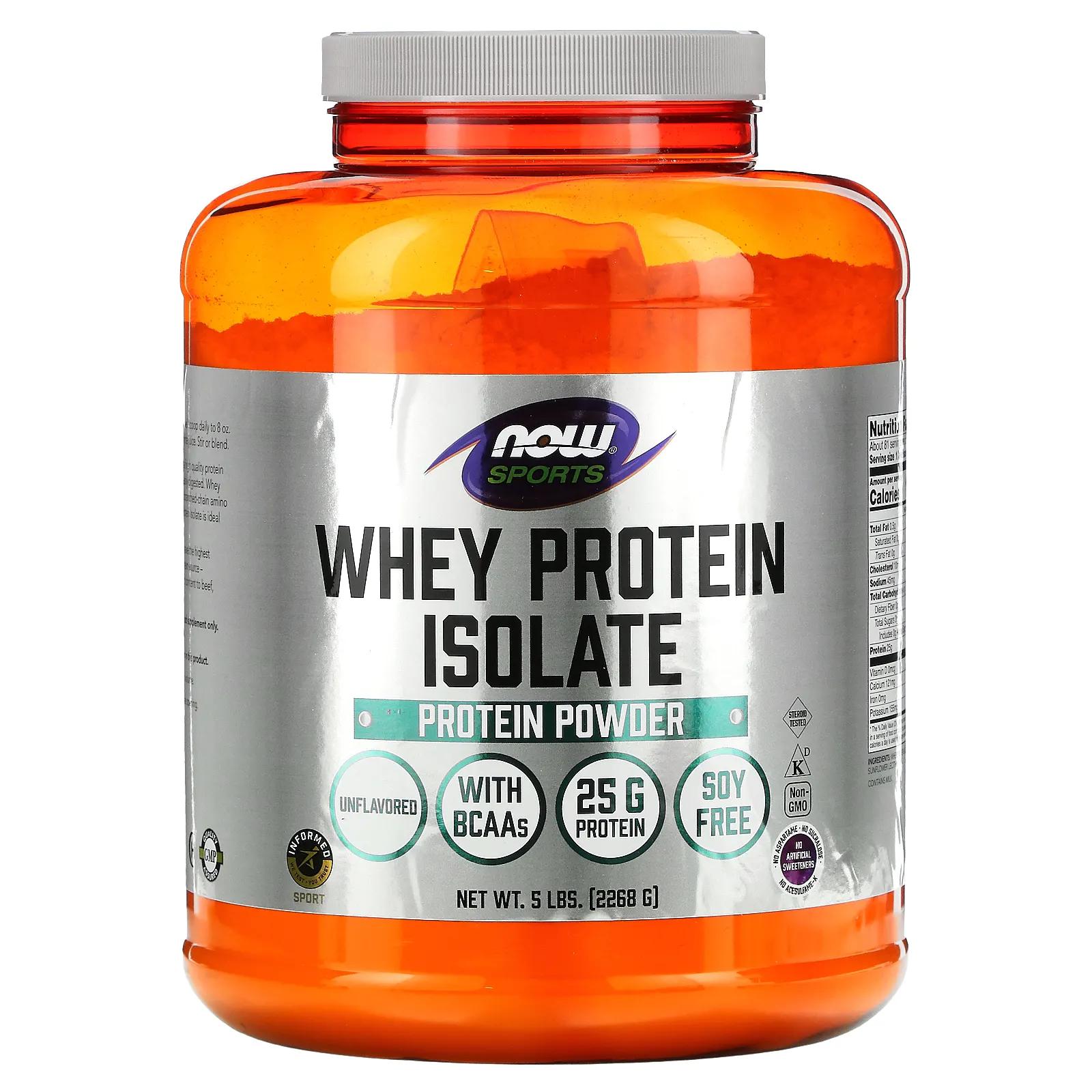 Now Foods Изолят сывороточного протеина для спортсменов с натуральным вкусом 5 фунтов (2268 г) now foods спорт изолят сывороточного протеина натуральная ваниль 5 фунтов 2268 г