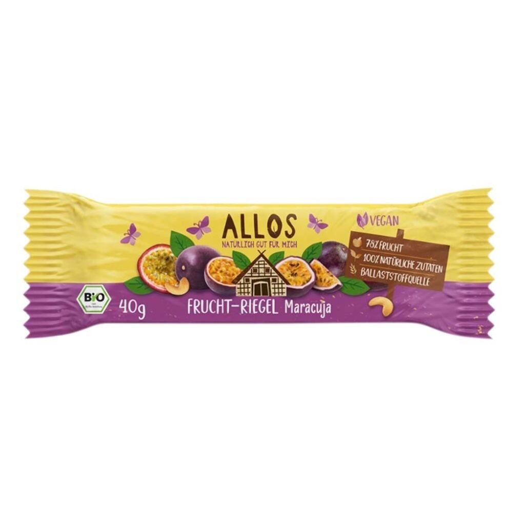 

Фруктовый батончик Allos маракуйя 40 г