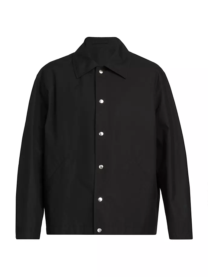 

Блузон с логотипом из хлопкового поплина Jil Sander, черный